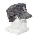 Original Danish army visor cap lightweight foldable earflaps vintage hat gray - GoMilitar
