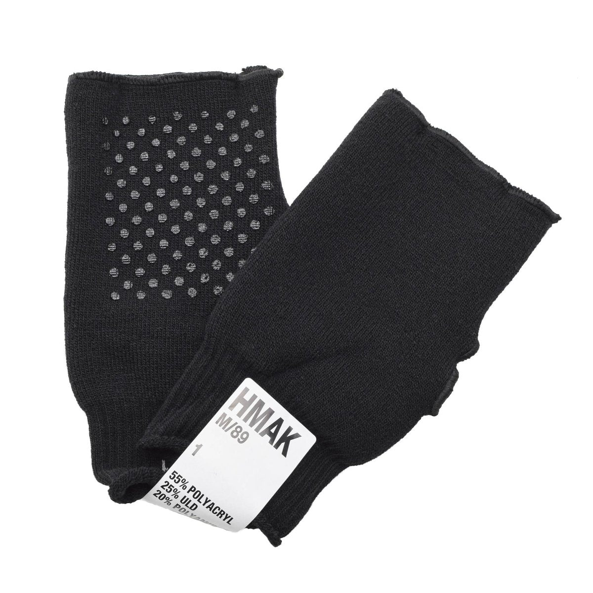 Original Danish military black gloves warmer fingerless non-slip palm army NEW