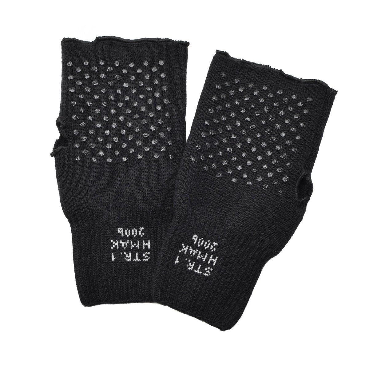 Original Danish military black gloves warmer fingerless non-slip palm army NEW