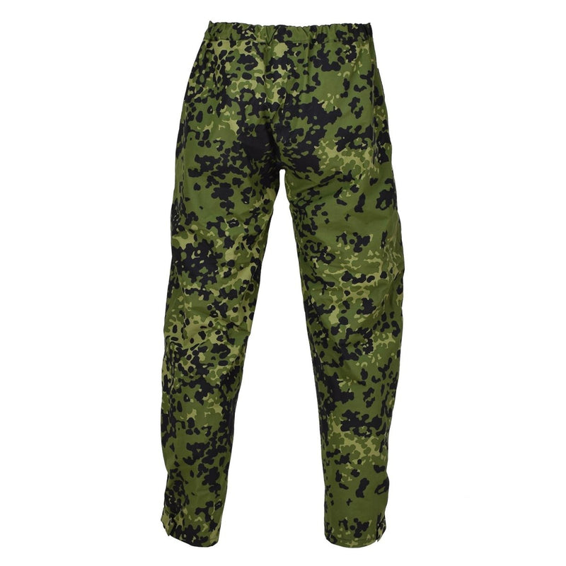 Original Danish Military camo M84 rain pants waterproof elasticated trousers NEW - GoMilitar
