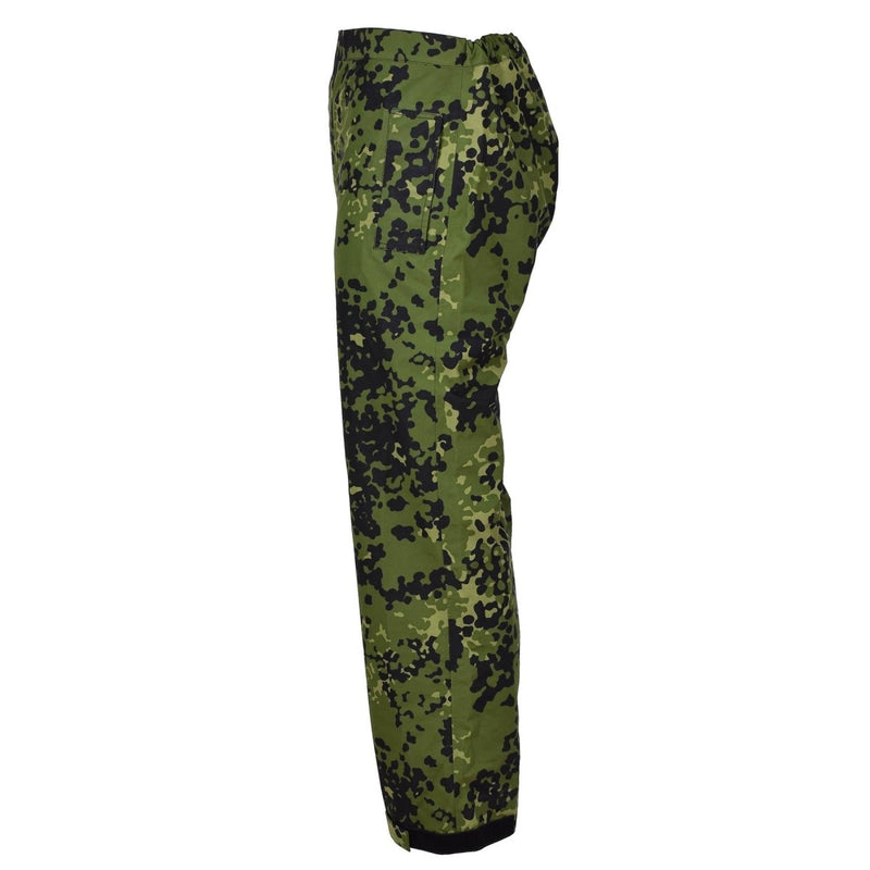 Original Danish Military camo M84 rain pants waterproof elasticated trousers NEW - GoMilitar