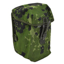 Original Danish military M96 universal pouch in green camouflage with Molle system and secure buckle closure