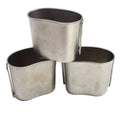 Original Dutch Army Stainless Steel Canteen Cups Camping Bushcraft 6pcs Lot