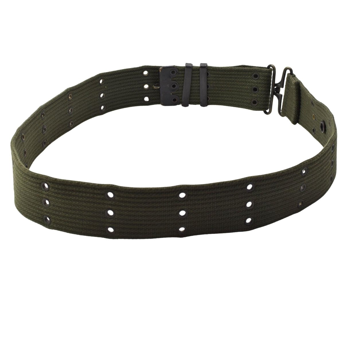 Original Dutch Army Tactical Belt Nylon Hole Coupling Military Surplus Olive
