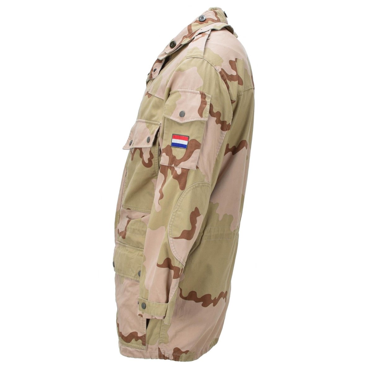 Original Dutch Military Field Coat Adjustable Cuffs Hemline Desert Camo