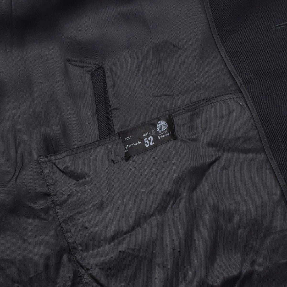 Original Dutch Military Long Wool Coat Double Breasted Army Surplus Issue Black
