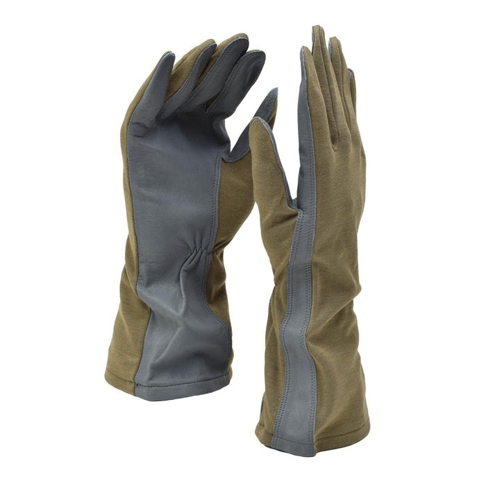 Original Dutch military olive gloves leather heat resistant aramid warmer NEW - GoMilitar