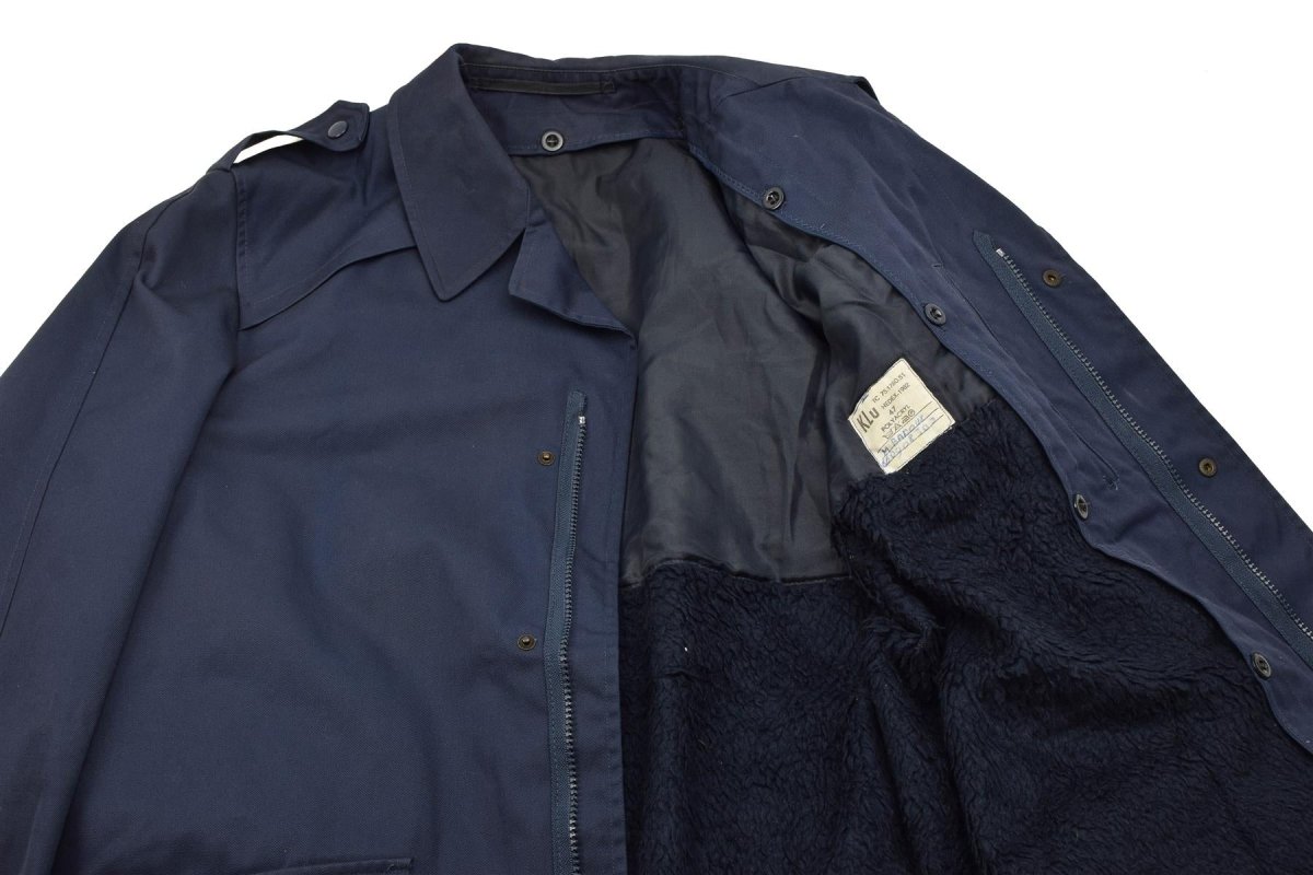 Original Dutch Military Parka Fleece Lined Cold Weather Army Jacket Blue