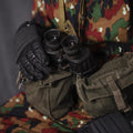 Original Dutch Military Tactical Combat Gloves Leather Knuckle Protection Black