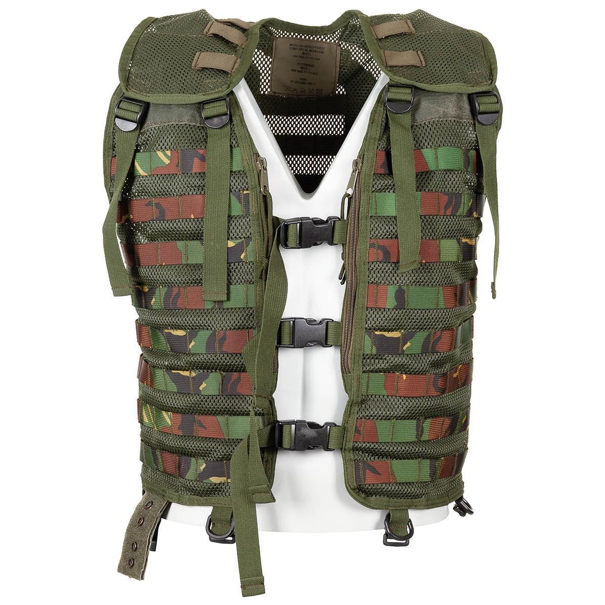Original Dutch Military tactical vest molle attachment DMP woodland camouflage