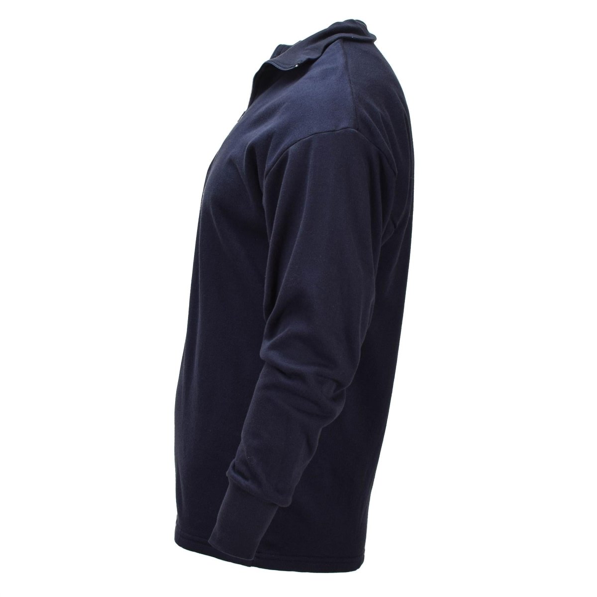 Original Dutch Military Thermal Undershirt Long Sleeve Half Zip Closure Blue