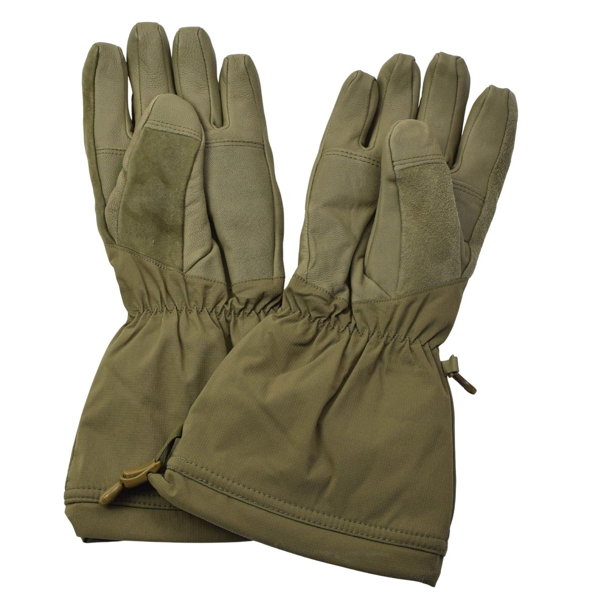 Original Dutch Military Winter ECWS Gloves Waterproof Goatskin Palm Olive