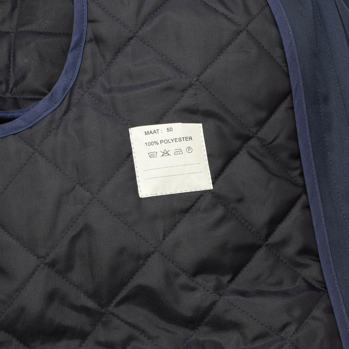 Original Dutch Military women's trench coat solid blue raincoat quilted liner