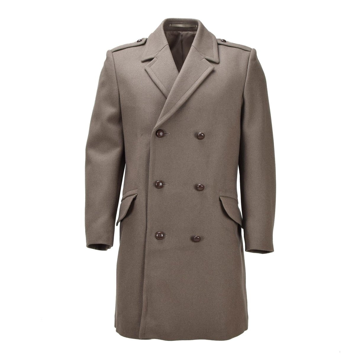 Original Dutch Military Wool Dress Coat Double Breasted Army Issue Khaki
