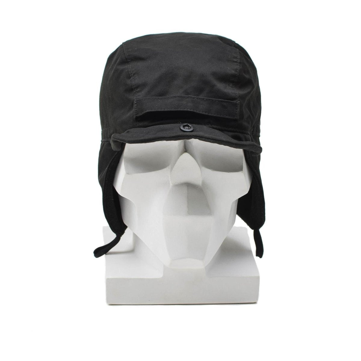 Original Dutch paratrooper hat ranger cap ear flaps brim windproof black surplus