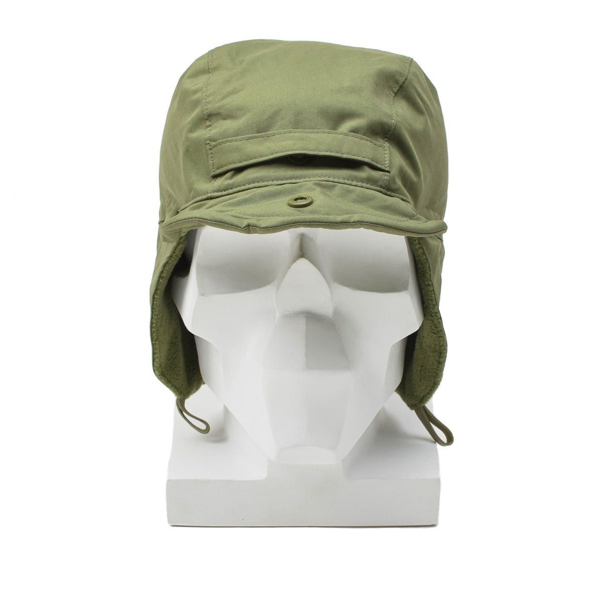 Original Dutch paratrooper hat ranger cap ear flaps brim windproof olive surplus