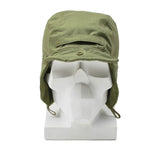 Original Dutch paratrooper hat ranger cap ear flaps brim windproof olive surplus