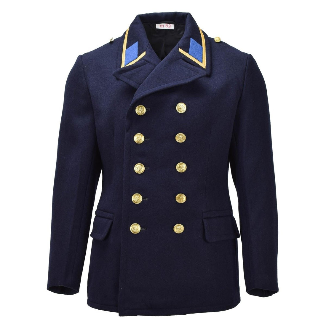 Original East German Military VM Greatcoat Double Breasted Vintage Blue