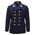 Original East German Military VM Greatcoat Double Breasted Vintage Blue