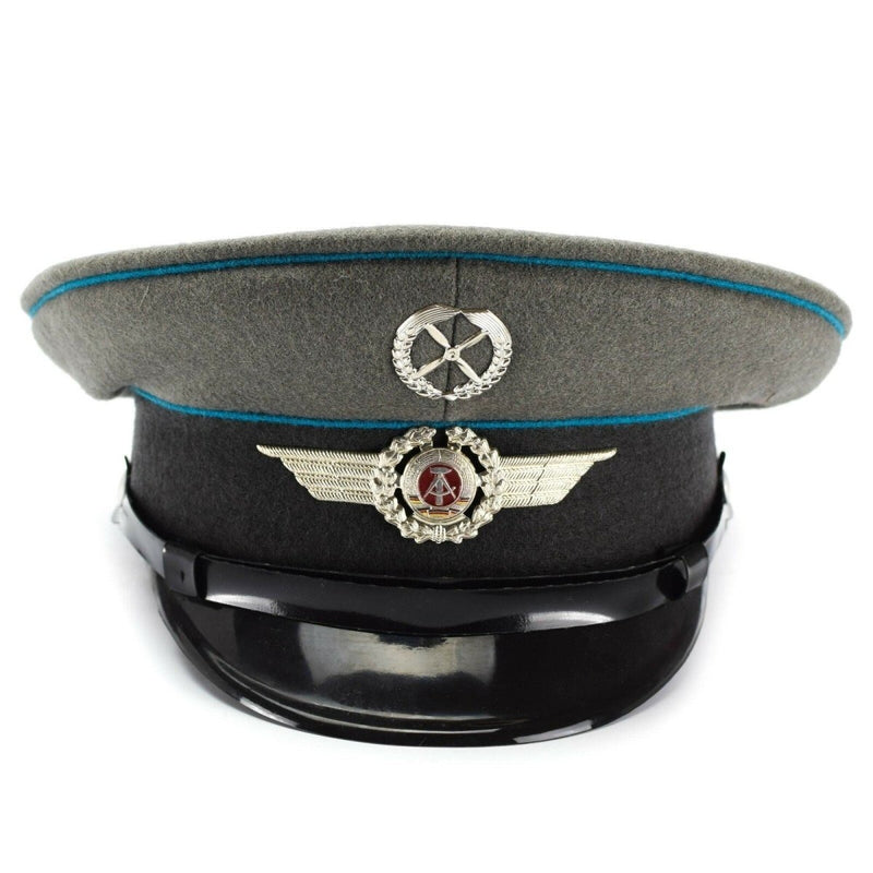 Original East German NVA army visor cap Air forces military peaked hat NEW - GoMilitar
