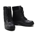 Original French military black leather breathable boots lightweight army NEW