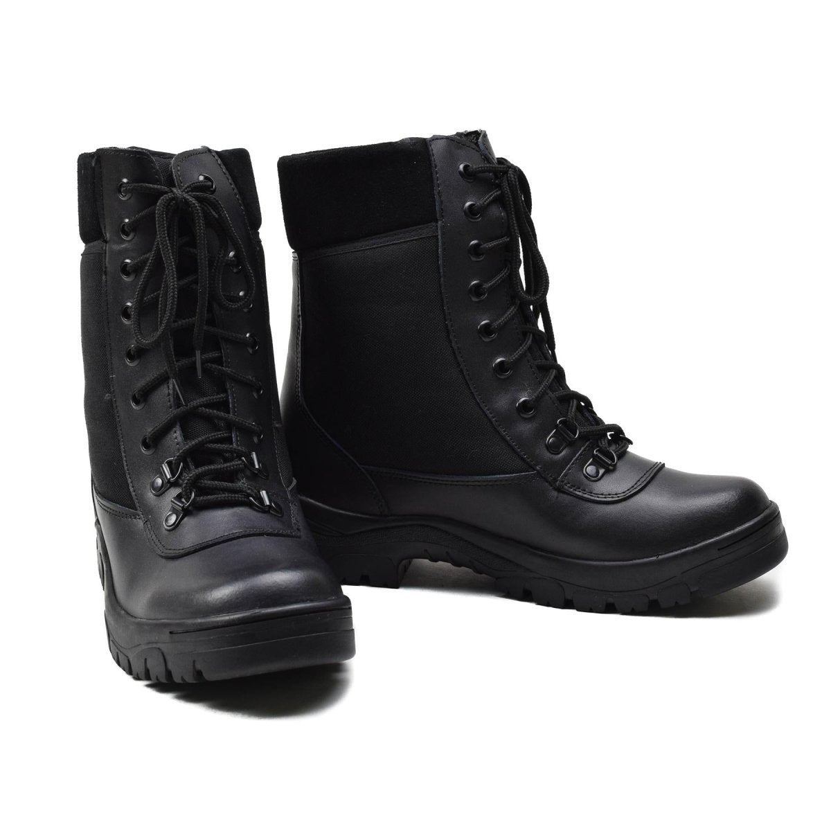 Original French military black leather breathable boots lightweight army NEW