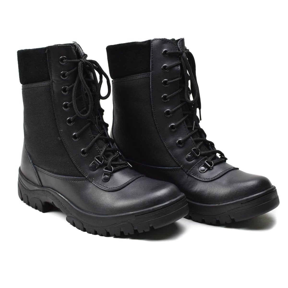 Original French military black leather breathable boots lightweight army NEW