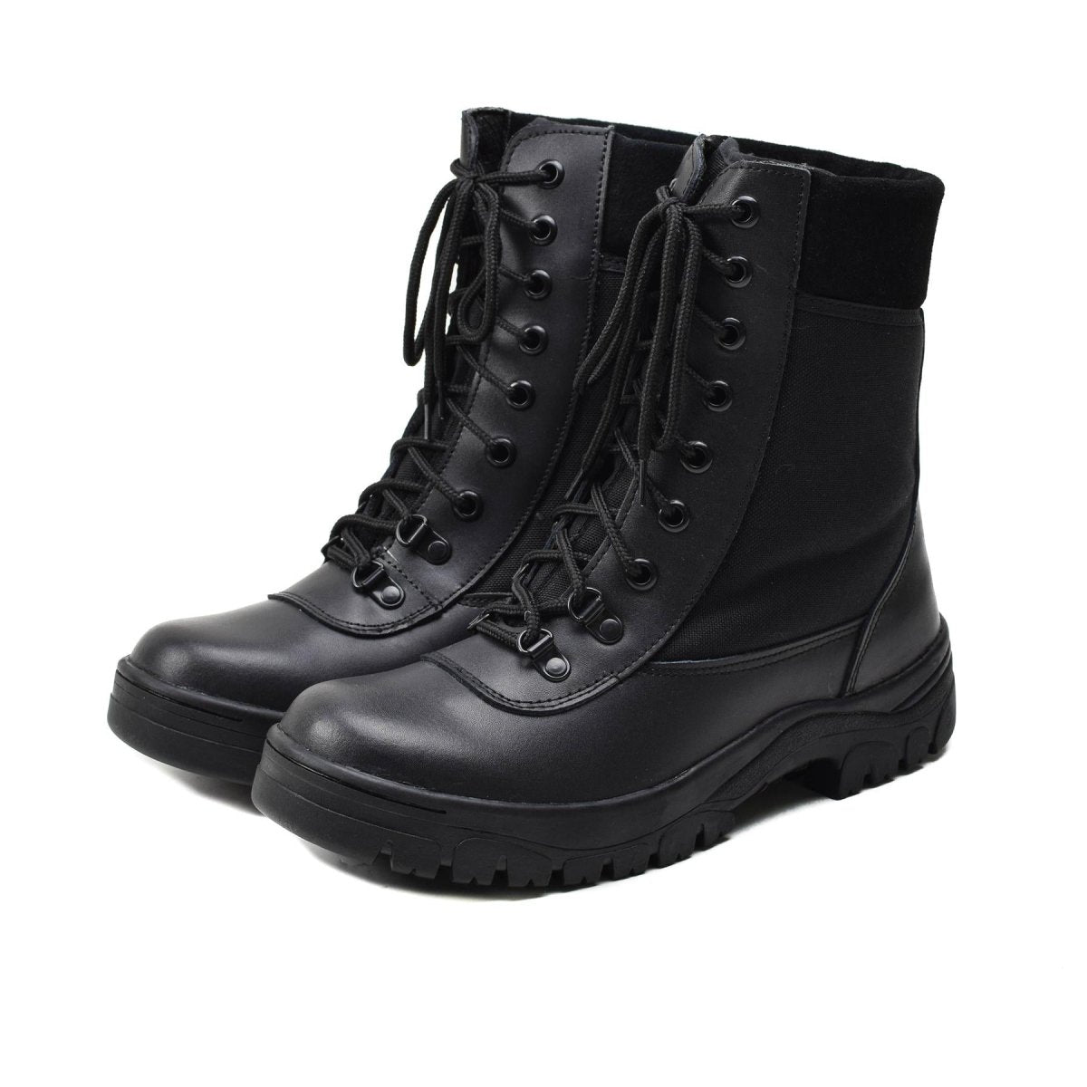 Original French military black leather breathable boots lightweight army NEW
