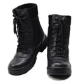 Original French military black leather breathable boots lightweight army NEW
