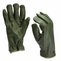 Original French Military Combat Leather Gloves Olive