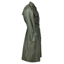 Original French military olive long rain coat all seasons waterproof belted NEW - GoMilitar
