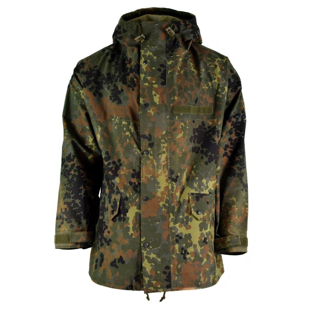 Original German army field Jacket GoreTex Flecktarn waterproof rain parka NEW