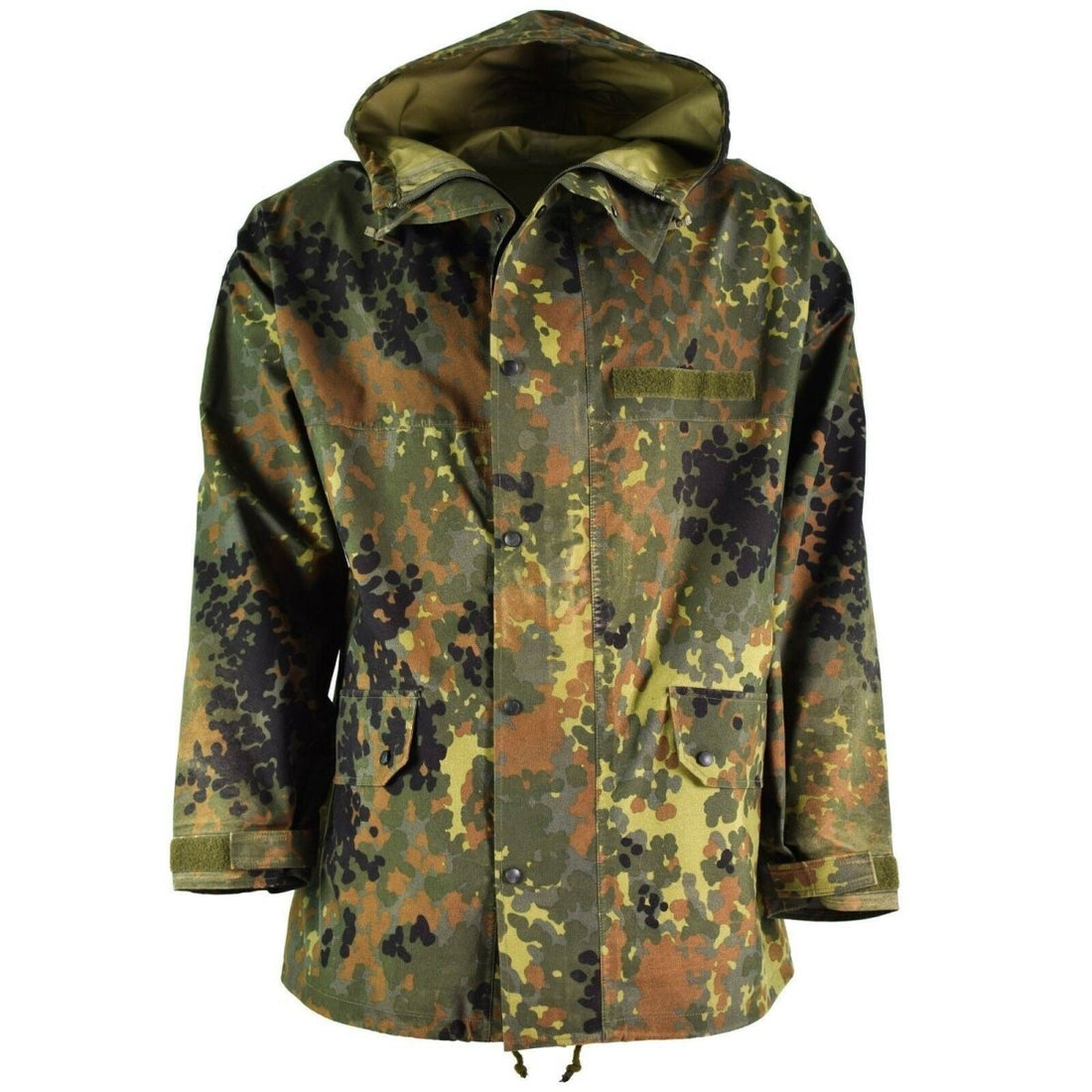 Original German army field Jacket GoreTex Flecktarn waterproof rain parka NEW