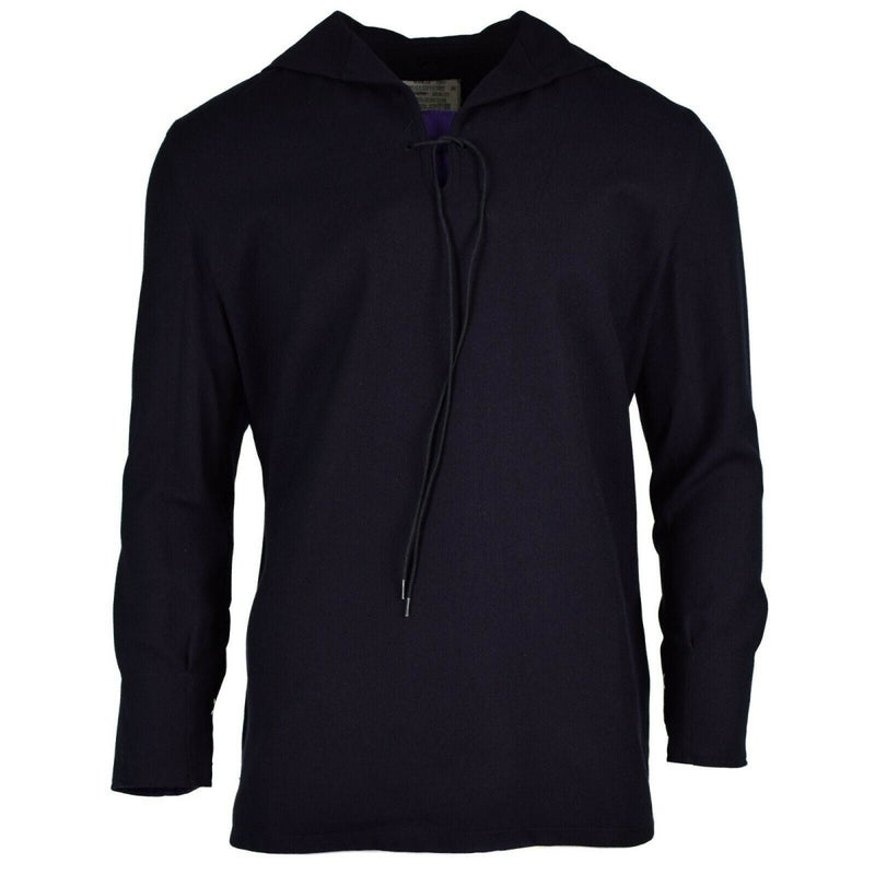Original German army navy middy shirt long sleeves blue naval military sailors - GoMilitar