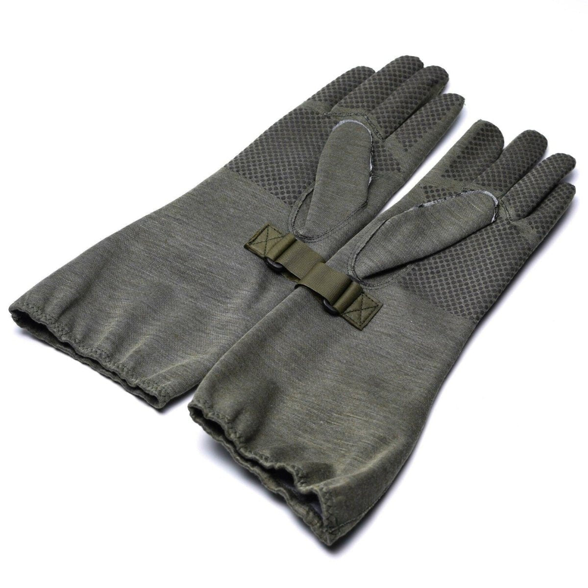 Original German army Nomex pilot gloves with gripper grey military issue NEW
