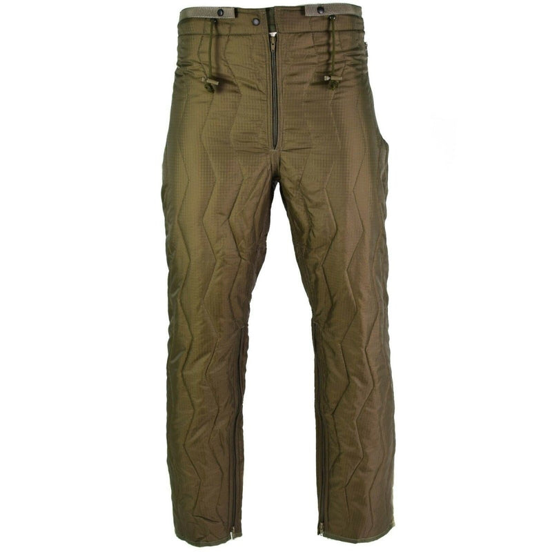 Original German army quilted pants liner trousers inner warmer thermal winter OD - GoMilitar