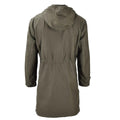 Original German military long parka jacket olive hooded field coat army outdoor