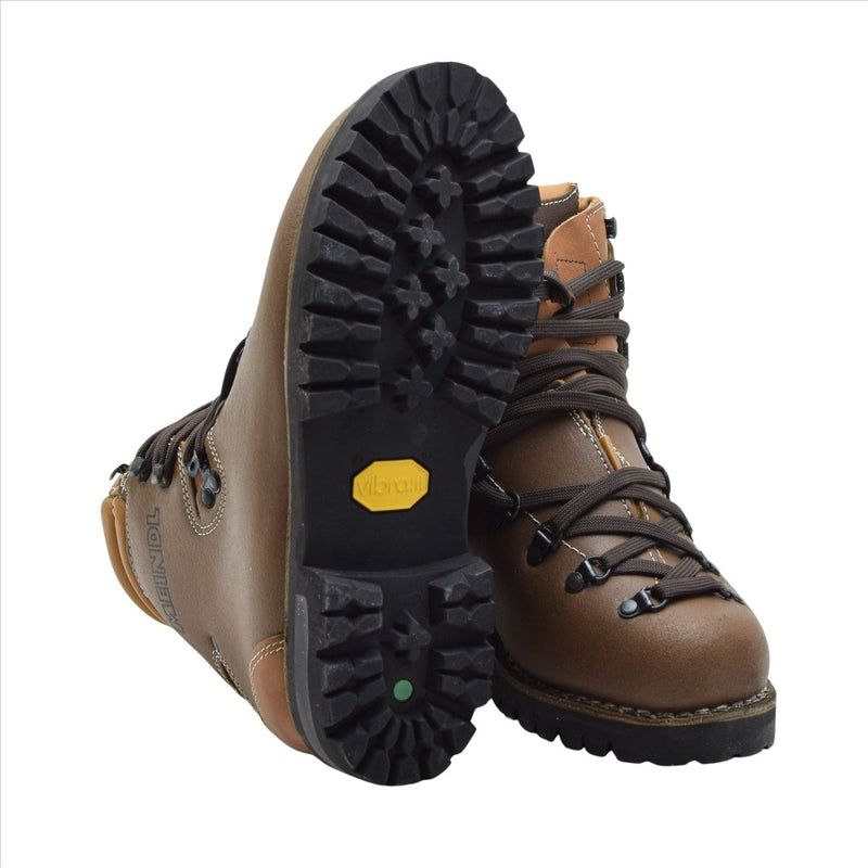 Original German Military MEINDL Hiking Boots Leather Vibram Sole Brown - GoMilitar