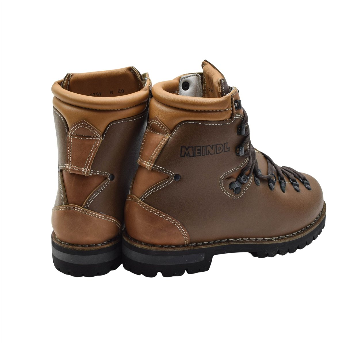 Original German Military Army Hiking Boots Leather Vibram Outdoor Brown