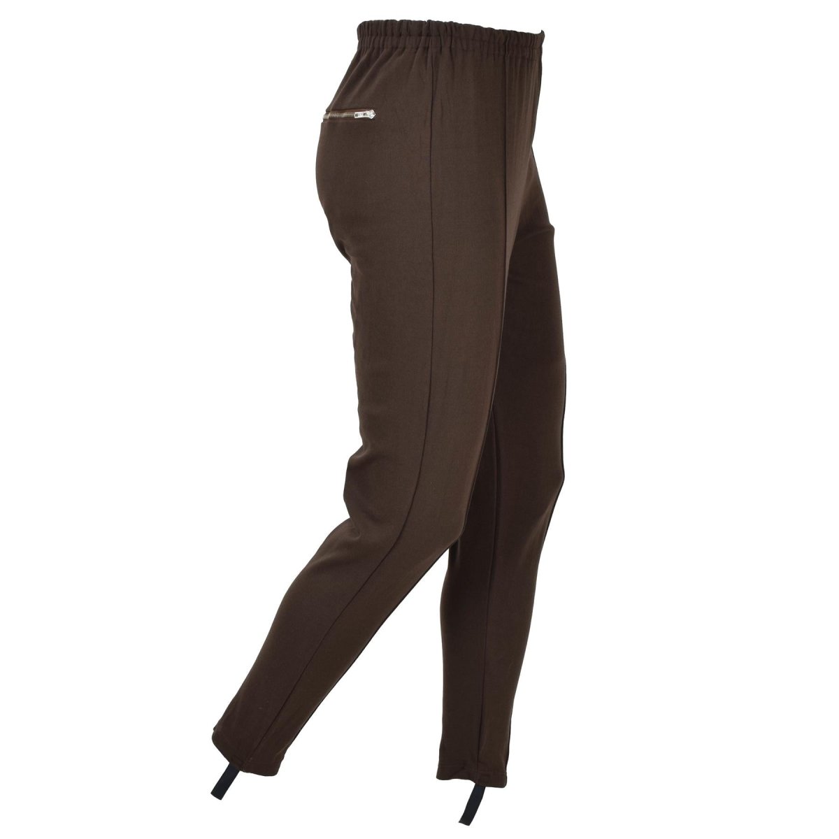 Original German military NVA brown sweatpants sports stirrup training trousers
