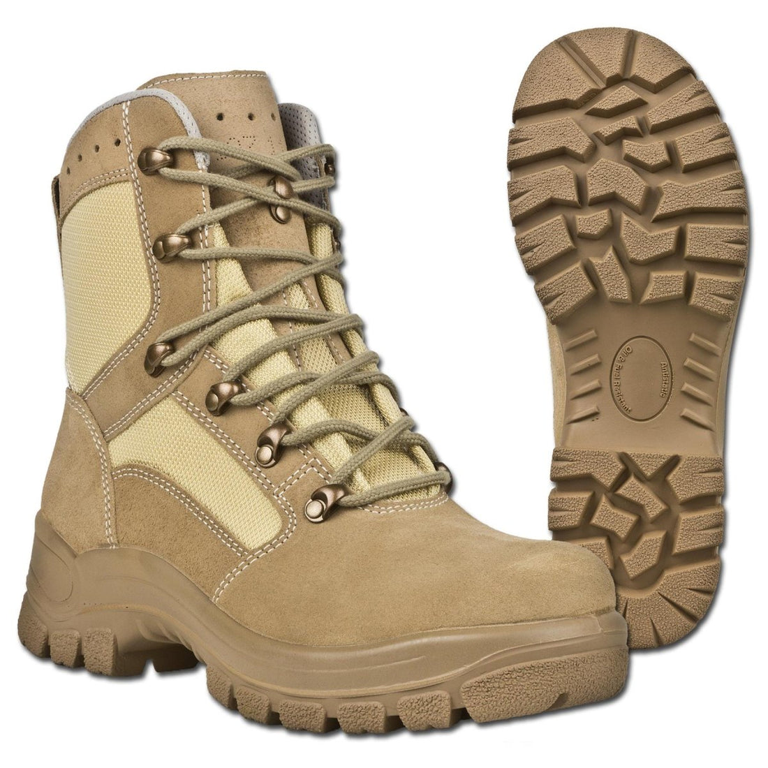 Original German military tactical boots waterproof khaki rubber round sole NEW