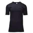 Original German Military Undershirt Short Sleeve Army Issued Surplus Black made of breathable cotton for comfort and durability