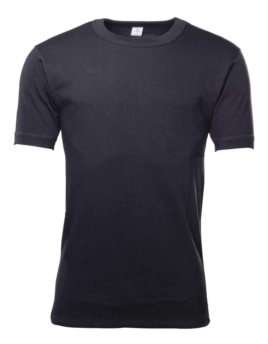Original German Military Undershirt Short Sleeve Army Issued Surplus Black