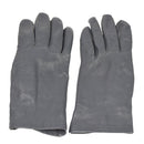 Pair of original gray leather gloves from German army tactical military surplus, durable and vintage style.