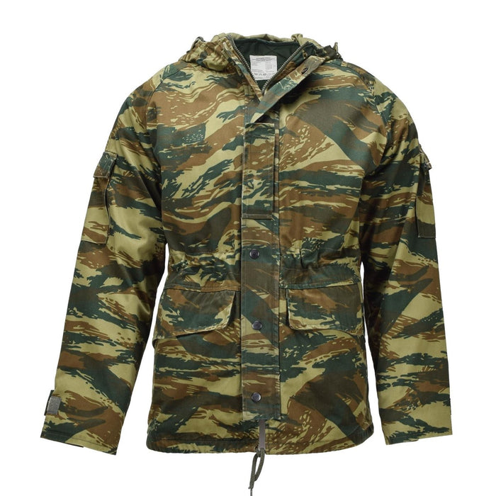 Original Greek Military M65 Field Parka Liner Hood Army Jacket Lizard Camo - GoMilitar