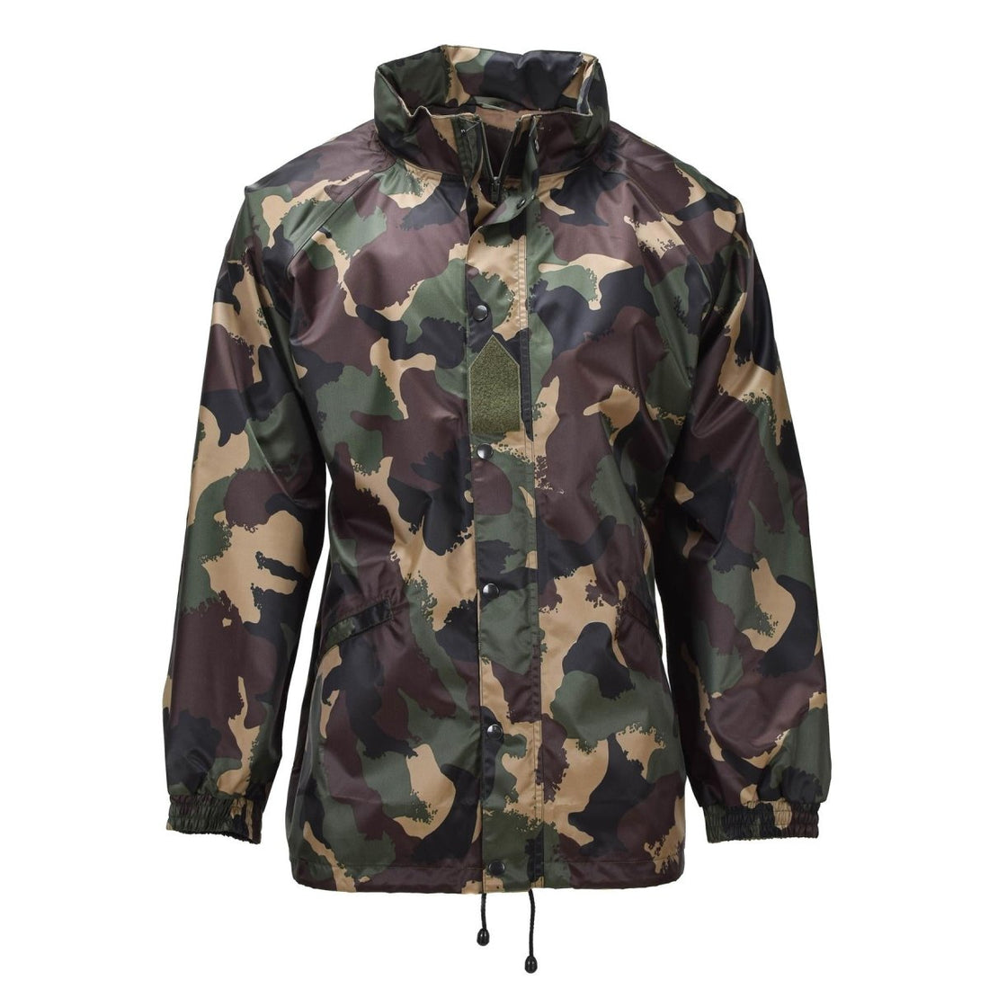 Original Hungarian Military Waterproof Jacket Roll Up Hood Button Flap M93 Camo