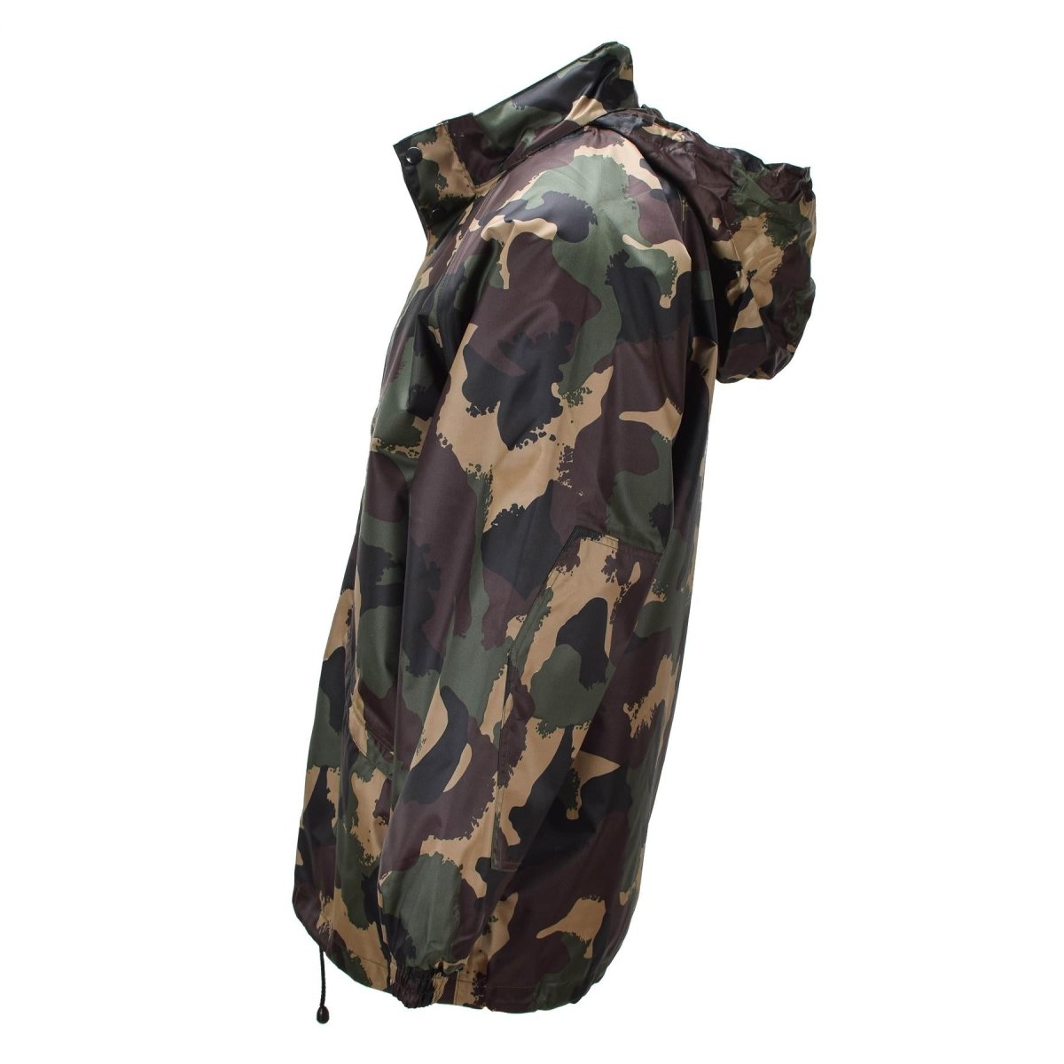 Original Hungarian Military Waterproof Jacket Roll Up Hood Button Flap M93 Camo