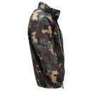 Original Hungarian Military Waterproof Jacket Roll Up Hood Button Flap M93 Camo in camouflage pattern for outdoor and tactical use