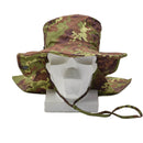 Original Italian Army Boonie Style Hat Vegetato Camouflage Pattern Chin Strap - GoMilitar