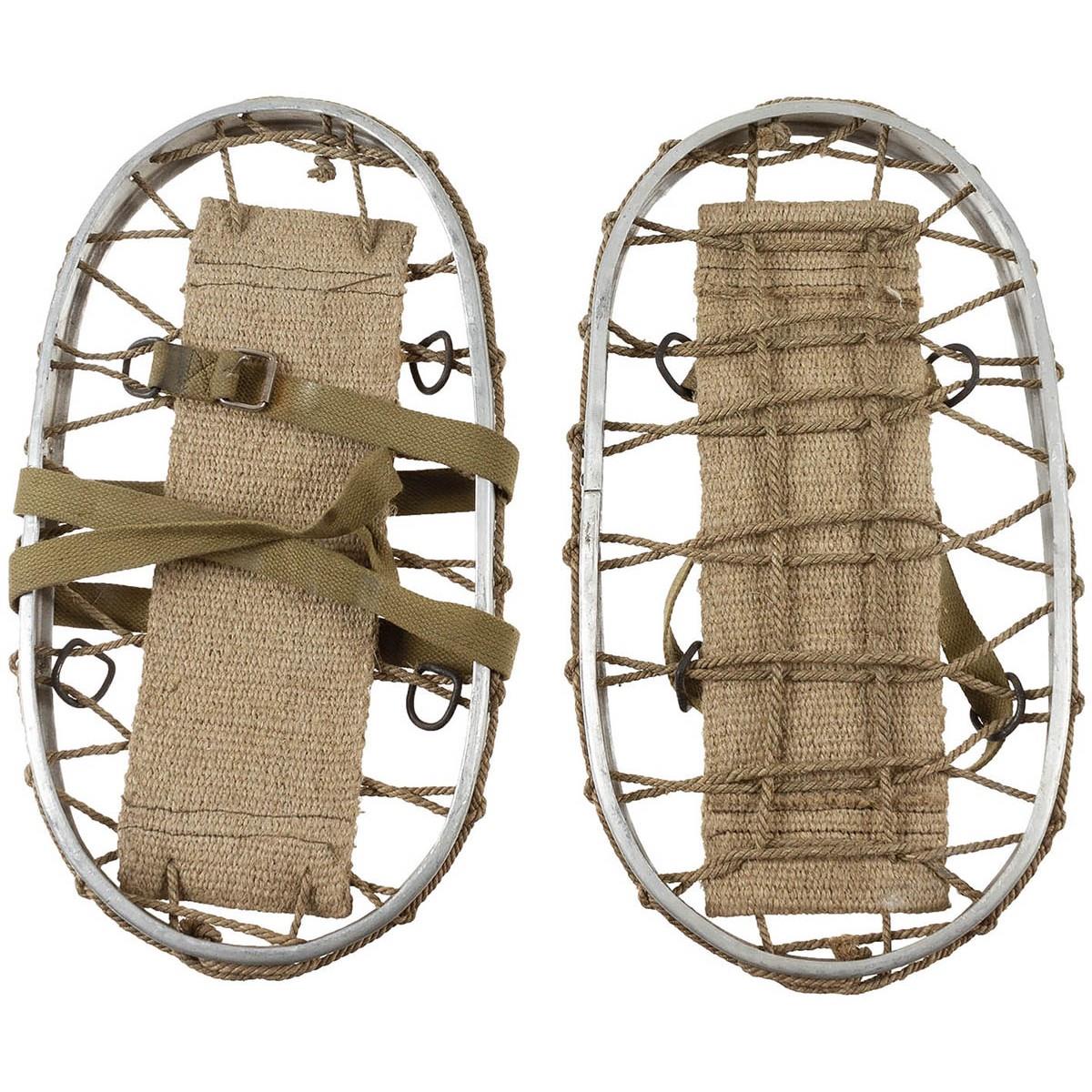 Original Italian Army Snow Shoes Military Aluminum Frame Straps Winter
